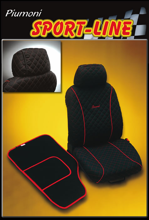 'Sport-line' tuning seat covers. Seat covers and mats for your tuning up your car 'Sport-Line' by Prodotti Record.